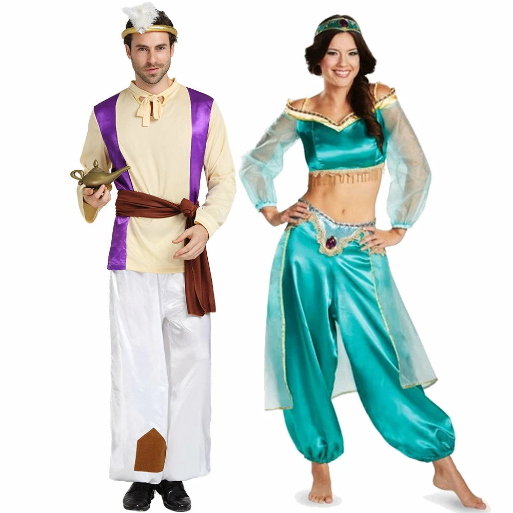 Online American Store Couple Halloween Costume Halloween Aladdin Costume Princess Jasmine Costumes For Adult Men Women Couple Arabian Clothing King Of Arabia Masquerade Dress 9 Online American Store Couple Halloween Costume Halloween Aladdin Costume Princess Jasmine Costumes For Adult Men Women Couple Arabian Clothing King Of Arabia Masquerade Dress