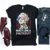 Onlineamericanstore Party Like A Patriot T-Shirt July 4th Independence USA United States Firework Mens Clothing