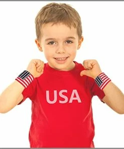 Costume Adventure Clothing Accessories American Flag Sweatband Team USA Sweatband American Apparel Sweatband.