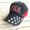 MG Washed Cotton Twill Stars & Stripes USA Ball Cap Hat USA Flag Cap Mens Clothing