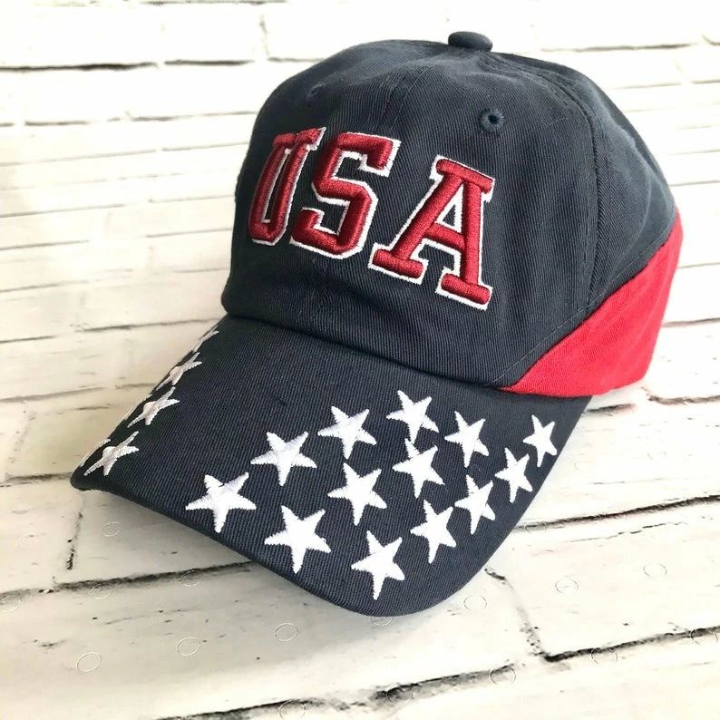 MG Washed Cotton Twill Stars & Stripes USA Ball Cap Hat USA Flag Cap Mens Clothing 3 MG Washed Cotton Twill Stars & Stripes USA Ball Cap Hat USA Flag Cap Mens Clothing