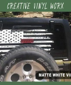The American Store Distressed Pledge Flag Vinyl Decal USA American Flag Decal Pledge Of Allegiance Truck Back Window Flag Patriotic Stickers