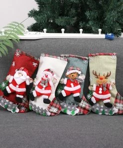 Shop4196014 Store Christmas And New Year Decorations For Home Christmas Stockings Personalize Christmas Stocking Socks Gift Bags Holder Xmas Xmas Christmas Gift Bag Collection