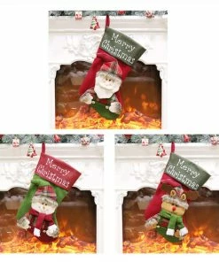 Leading Your Life Store Christmas Stockings Bags Santa Sacks Gift Stockin Gifts Sack Tableware Sack Box Decorations For Home Elf Box Stuffers