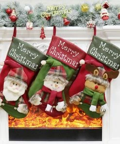 Leading Your Life Store Christmas Stockings Bags Santa Sacks Gift Stockin Gifts Sack Tableware Sack Box Decorations For Home Elf Box Stuffers