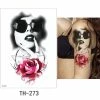 Onlineamericanstore Halloween Temporary Tekashi69 Tattoos Siouxsie Sioux Temporary Tattoo - Girl Temporary Tattoo, Roses Fake Tattoo