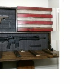 SDWoodDesigns Rustic American Flag, Concealed Weapon Flag Cabinet, Wooden American Flag, American Flag Wall Art, Weathered American Flag,