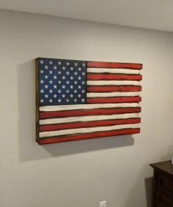 SDWoodDesigns Rustic American Flag, Concealed Weapon Flag Cabinet, Wooden American Flag, American Flag Wall Art, Weathered American Flag, 10 SDWoodDesigns Rustic American Flag, Concealed Weapon Flag Cabinet, Wooden American Flag, American Flag Wall Art, Weathered American Flag,