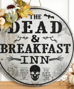 HashtagWoodLife Dead & Breakfast Outdoor Sign - Halloween - Yard Art - Decoration Halloween Decorations