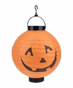 Lotsgoods88 Halloween Decoration LED Paper Pumpkin Hanging Lantern Light Lamp Halloween Decorations For Home Horror Lantern Supplies