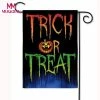 TinGrace's Garret House Store Hot Sale Halloween Decoration Trick Or Treat Double Sided Suede Glitter Halloween Garden Flag 12.5X18 Inch Halloween Decoration Halloween Decorations