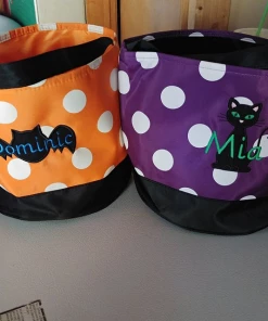 The American Store Trick Or Treat Bag, Trick-or-treat Bucket, Halloween Bucket, Personalized, Halloween Basket, Monogram, Trick-or-treat, Halloween Bag Halloween Accessories