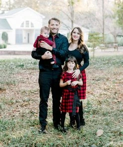 The American Store Buffalo Plaid Matching Mother Daughter Christmas Dresses - Red And Black Check Girl Dress - Mommy And Me Outfits