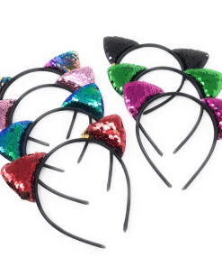 The American Store Glitter Flip Sequins Cat Ear Girl Hairband Halloween Headdress Gifts