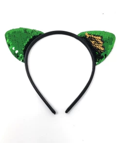 The American Store Glitter Flip Sequins Cat Ear Girl Hairband Halloween Headdress Gifts