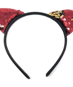 The American Store Glitter Flip Sequins Cat Ear Girl Hairband Halloween Headdress Gifts