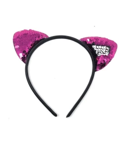 The American Store Glitter Flip Sequins Cat Ear Girl Hairband Halloween Headdress Gifts