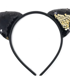 The American Store Glitter Flip Sequins Cat Ear Girl Hairband Halloween Headdress Gifts