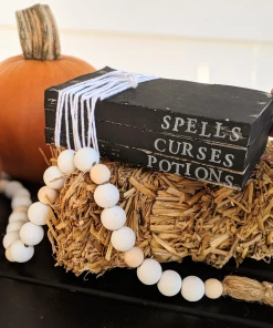 Onlineamericanstore Halloween Decorations Mini Book Stacks - Halloween Decor - Rae Dunn Halloween - Hocus Pocus - Stamped Books - Halloween - Tiered Tray 10 Onlineamericanstore Halloween Decorations Mini Book Stacks - Halloween Decor - Rae Dunn Halloween - Hocus Pocus - Stamped Books - Halloween - Tiered Tray