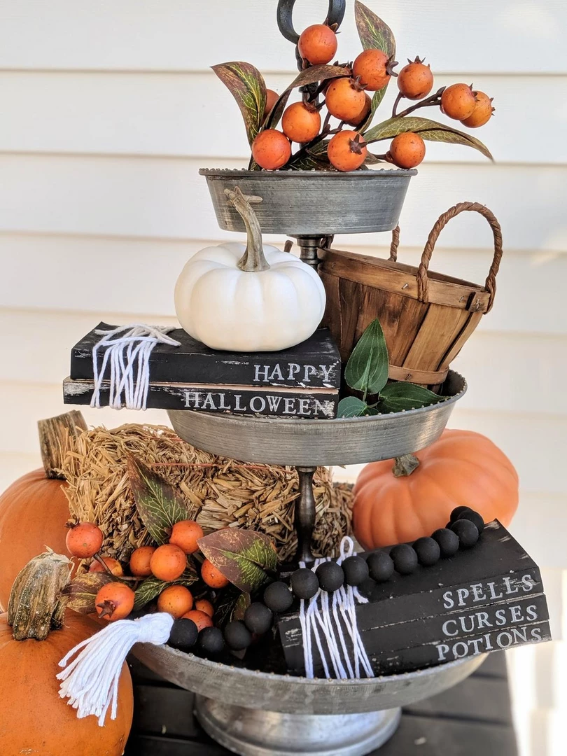 Onlineamericanstore Halloween Decorations Mini Book Stacks - Halloween Decor - Rae Dunn Halloween - Hocus Pocus - Stamped Books - Halloween - Tiered Tray 7 Onlineamericanstore Halloween Decorations Mini Book Stacks - Halloween Decor - Rae Dunn Halloween - Hocus Pocus - Stamped Books - Halloween - Tiered Tray