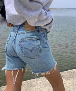 The American Store Women Clothing Levis High Waisted Denim Shorts - Merica / Patriotic Shorts / American Flag Shorts / Xxs Xs S M L Xl Xxl / Destroyed Patriotic Denim