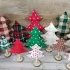 The American Store 1PC Mini Christmas Tree Decorations Striped Printed Red Green Polk Dot Christmas Trees Kids Toy Christmas Decorations For Home