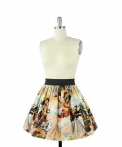 VintageGaleria Halloween Women Clothing ON SALE!!!Zombie Pin Up Halloween A-line Pleated Skirt