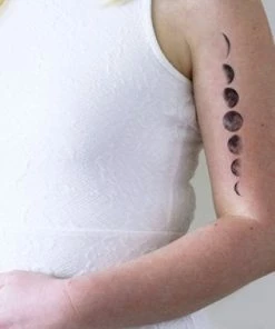 Onlineamericanstore Moon Phase Temporary Tattoo / Moon Temporary Tattoo / Moon Phase Gift / Moon Gift / Bohemian Gift / Festival Accessoire / Festival Fashion
