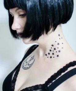 Onlineamericanstore Halloween Temporary Tekashi69 Tattoos Spray Of Stars Temporary Tattoo