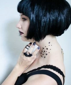 Onlineamericanstore Halloween Temporary Tekashi69 Tattoos Spray Of Stars Temporary Tattoo