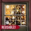 Onlineamericanstore REUSABLE - Window Cling - Christmas Decorations - Christmas Decor - Christmas Snowflakes - Christmas Wall Decor - Snowflake Decals