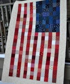 Online American Store Beautiful American Flag Patch Quilt Fabric Kit -Patriotic Military USA Home Decor Wall Hanging Throw Gift 100% Quality Cotton 70