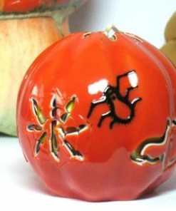 CarvedCandleArt Orange Brown Black Carved Candle Candles Pumpkin Gift Unique Gift For Halloween Spider On Candles