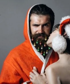 Onlineamericanstore Beardaments Beard Ornaments Ugly Christmas Party Christmas Ornament Beard Baubles Christmas Decoration Beard Art Beard Bling Pack Of 12