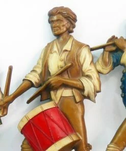 The American Store American Vintage Collection Vintage Sexton Large Metal Wall Hanging Fife & Drum Revolutionary War Colonial America USA Scene - LARGE Patriotic Plaque 1970s Bicentennial