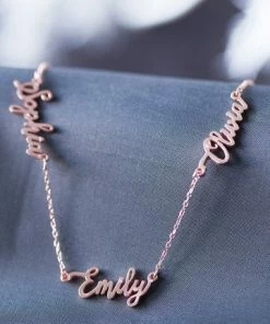 Onlineamericanstore Custom Name Accessories Custom Name Necklace - Family Name Necklace - Family Necklace - Dainty Name Necklac - BFF Necklace - Personalized Gift