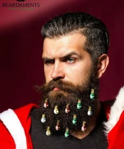 Onlineamericanstore Beardaments Beard Ornaments Ugly Christmas Party Christmas Ornament Beard Baubles Christmas Decoration Beard Art Beard Bling Pack Of 12