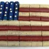 PruVisions Recycled Wine Corn American Flag Trivet, USA Flag Cork Wall Art, Patriotic, Independence Dary, 4th Of July, Veteren's Day, US Flag Decor Wall Decor & Art