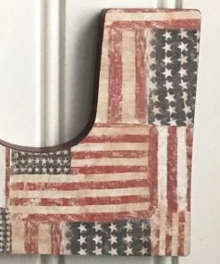 BetterLetterDesigns 9” American Flag Wall Art, Rustic Decor, American Flag Letter, Patriotc Decor, Gallery Wall, Hanging Letter, Decorated Letter, Wall Letter Wall Decor & Art