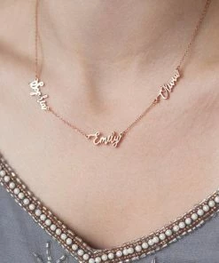Onlineamericanstore Custom Name Accessories Custom Name Necklace - Family Name Necklace - Family Necklace - Dainty Name Necklac - BFF Necklace - Personalized Gift