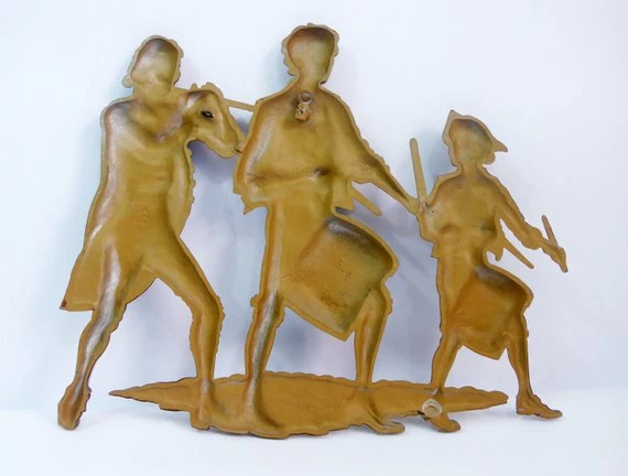 The American Store American Vintage Collection Vintage Sexton Large Metal Wall Hanging Fife & Drum Revolutionary War Colonial America USA Scene - LARGE Patriotic Plaque 1970s Bicentennial 5 The American Store American Vintage Collection Vintage Sexton Large Metal Wall Hanging Fife & Drum Revolutionary War Colonial America USA Scene - LARGE Patriotic Plaque 1970s Bicentennial