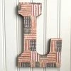 BetterLetterDesigns 9” American Flag Wall Art, Rustic Decor, American Flag Letter, Patriotc Decor, Gallery Wall, Hanging Letter, Decorated Letter, Wall Letter Wall Decor & Art