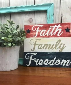 Online American Store Patriotic Decorations, Americana Decor, Wooden American Flag, American Flag Wall Art, American Flag Decor, Faith Family Freedom Wood Sign Wall Decor & Art 15 Online American Store Patriotic Decorations, Americana Decor, Wooden American Flag, American Flag Wall Art, American Flag Decor, Faith Family Freedom Wood Sign Wall Decor & Art