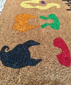 The American Store Halloween Decorations The Original Hocus Pocus Doormat, Sanderson Sisters Door Mat, I Smell Children, Disney Door Mat,MNSSHP, Disney Home Decor,Halloween Door Mat