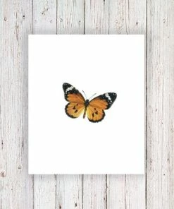 Onlineamericanstore Vintage Orange Butterfly Temporary Tattoo / Butterfly Accessoire / Butterfly Jewelry / Bohemian Temporary Tattoo / Boho Tattoo