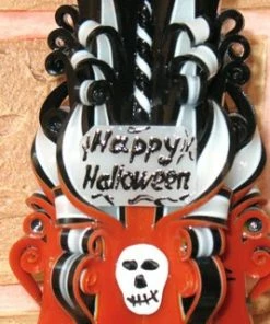 The American Store Halloween Decorations Halloween Candle Carved Candle Orange Black Gift For Halloween Party Halloween Candles Carved Dacor Skull