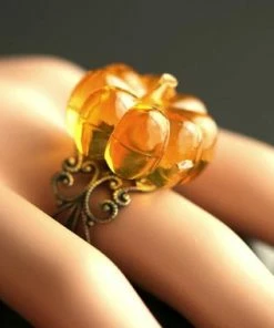 The American Store Orange Pumpkin Ring. Halloween Ring. Filigree Ring. Adjustable Ring. Gold Ring, Silver Ring, Bronze Ring, Or Copper Ring. Halloween Jewelry.