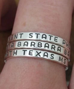 Onlineamericanstore Custom Name Ring, Ring With Names, Personalized Ring, Stacking Name Ring, Sterling Silver Ring, Mom Ring, Silver Ring