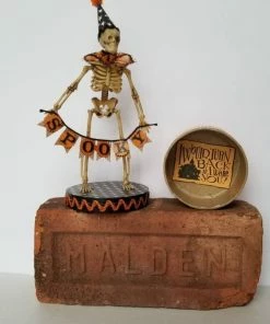 MaldenMercantile Mr. Bones - Halloween Candy Container - Halloween Skeleton Trinket Box, Treat Box, Or Favor Box - Whimsical