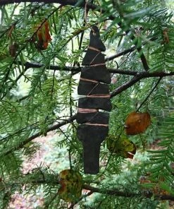 Onlineamericanstore Rustic Nordmann Fir Christmas Tree Decorations - Handforged Iron, Copper Wire Wrapped. Christmas Decorations